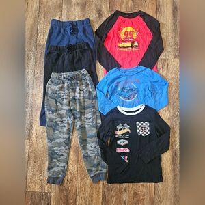 Boys size 7 Jumping Beans Joggers & Long Sleeve Shirts Bundle - 6 pieces